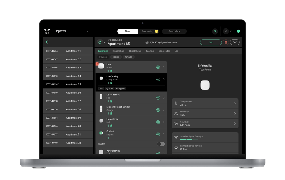 Full monitoring for the building