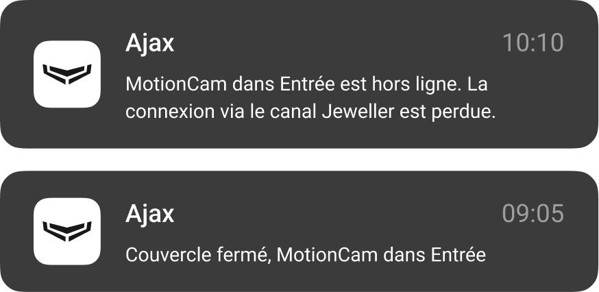 Notification des événements