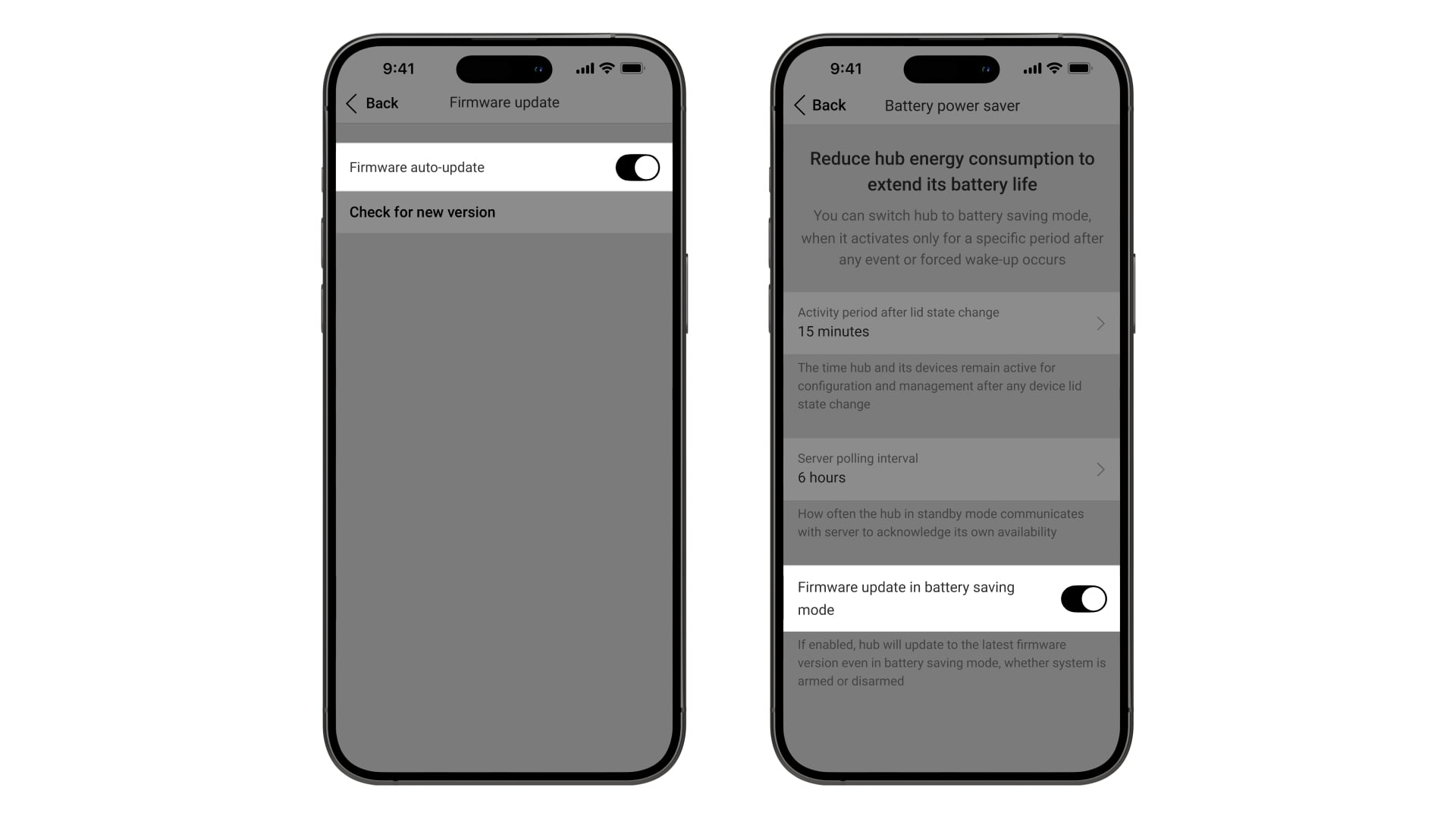 Aktualisierung der Firmware der Hub-Zentrale
