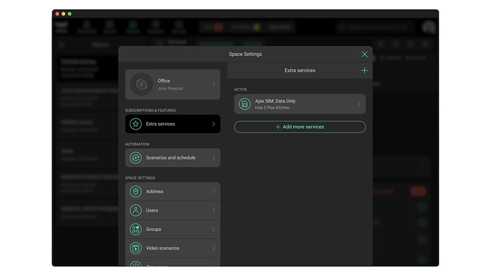 Een service activeren via een bedrijfskaart
