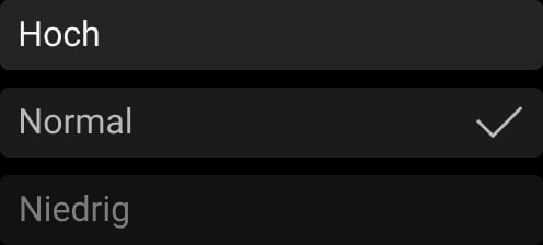 3 Empfindlichkeitsstufen