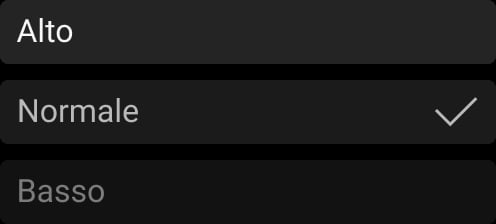 3 livelli di sensibilità