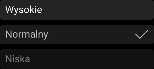 3 poziomy czułości