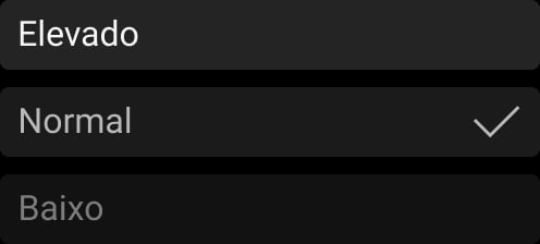 3 níveis de sensibilidade