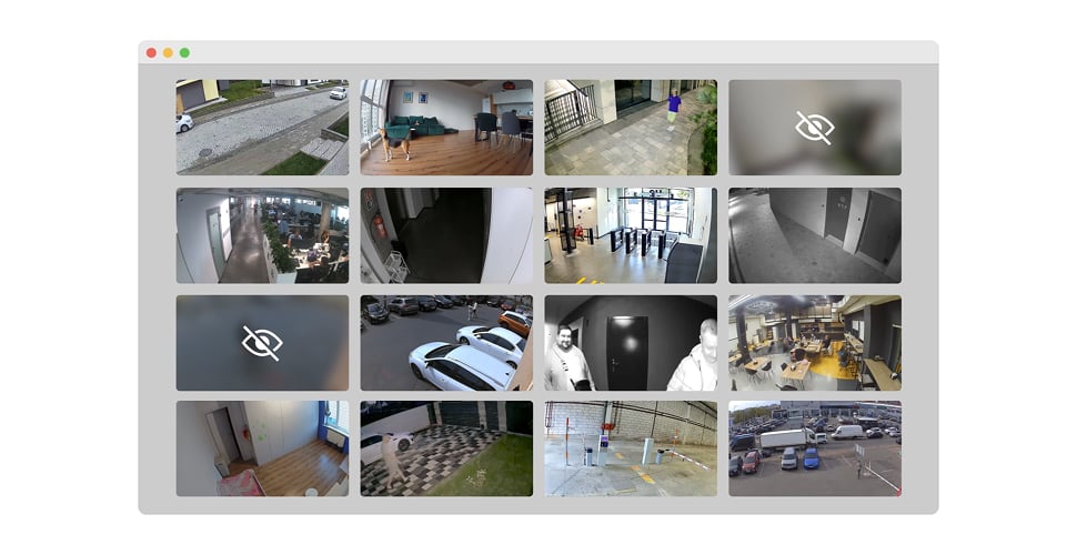 Surveillance vidéo multi-espaces