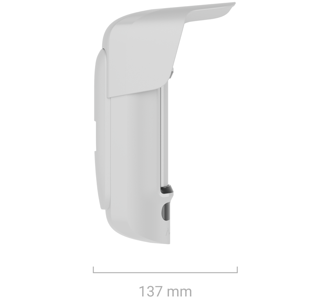 Lado sem o suporte giratório