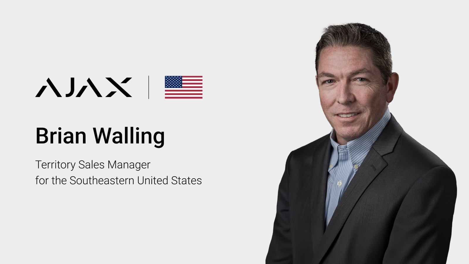 Brian Walling junta-se à Ajax Systems como Gestor de Vendas Territorial para o Sudeste dos Estados Unidos