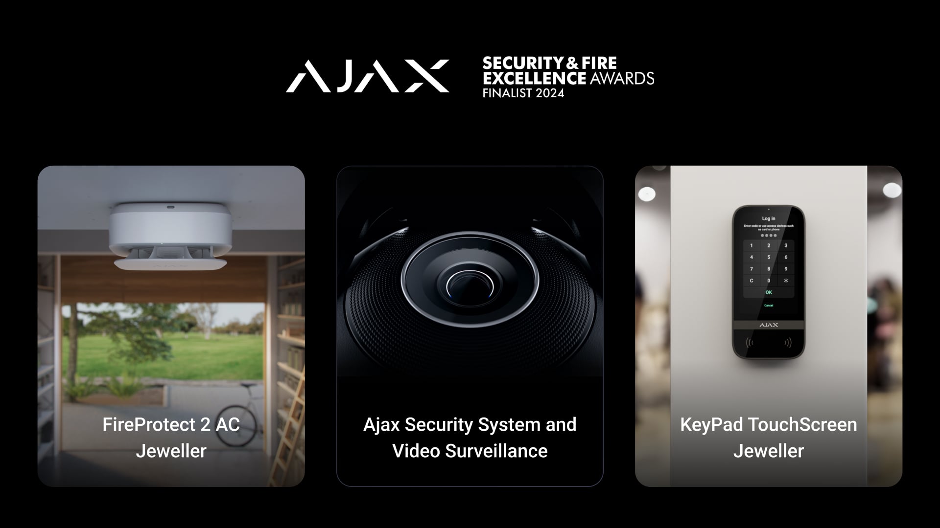 Ajax Systems è finalista in 3 categorie ai Security & Fire Excellence Awards