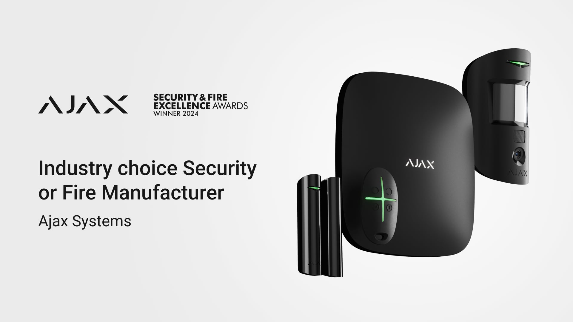 Ajax Systems wins the Security & Fire Excellence Awards 2024