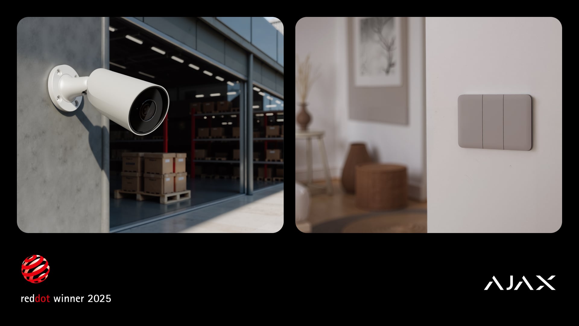 Ajax BulletCam and Ajax LightSwitch honored with Red Dot Awards