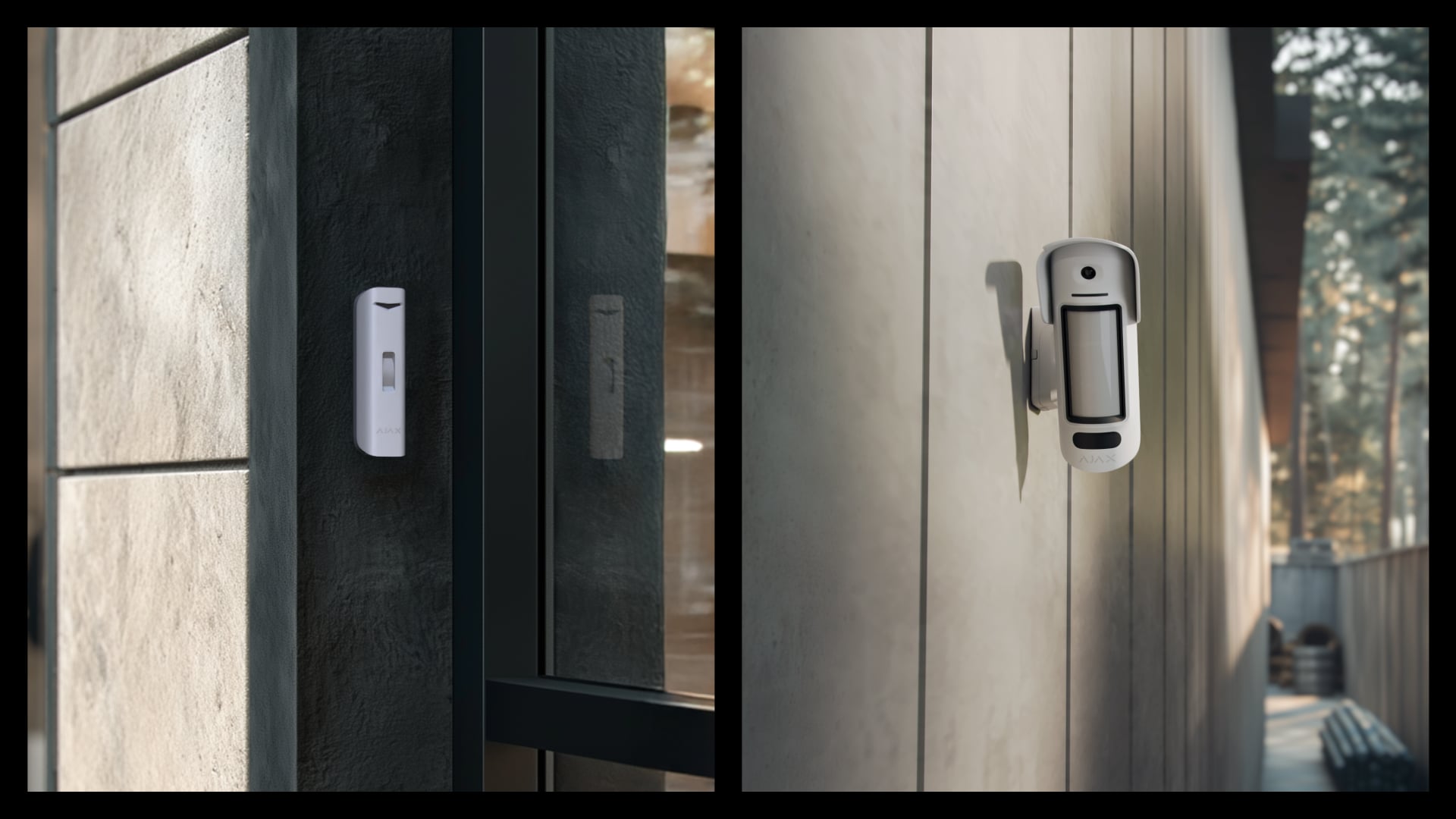 Curtain outdoor detectors