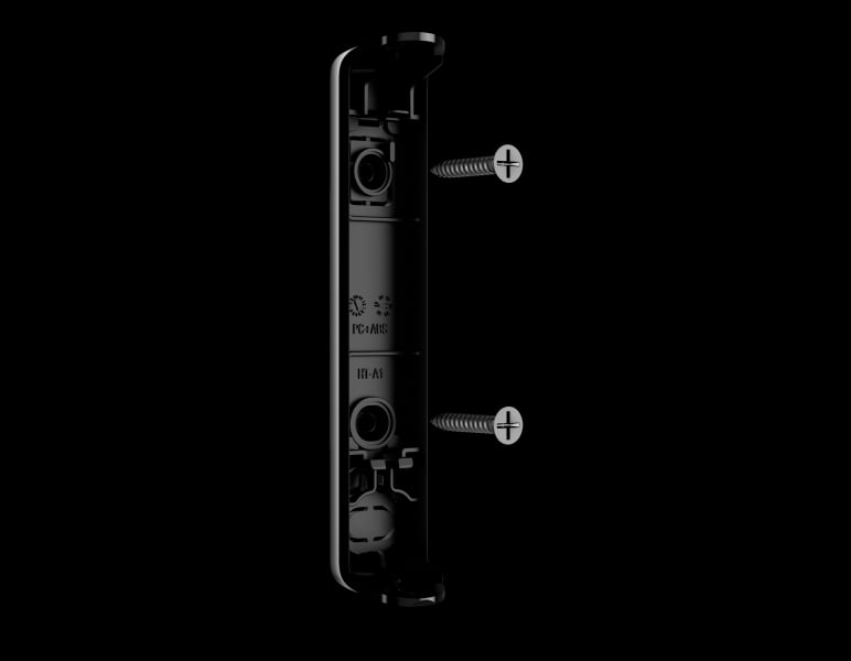 Bevestigingspunten voor montage van de detector