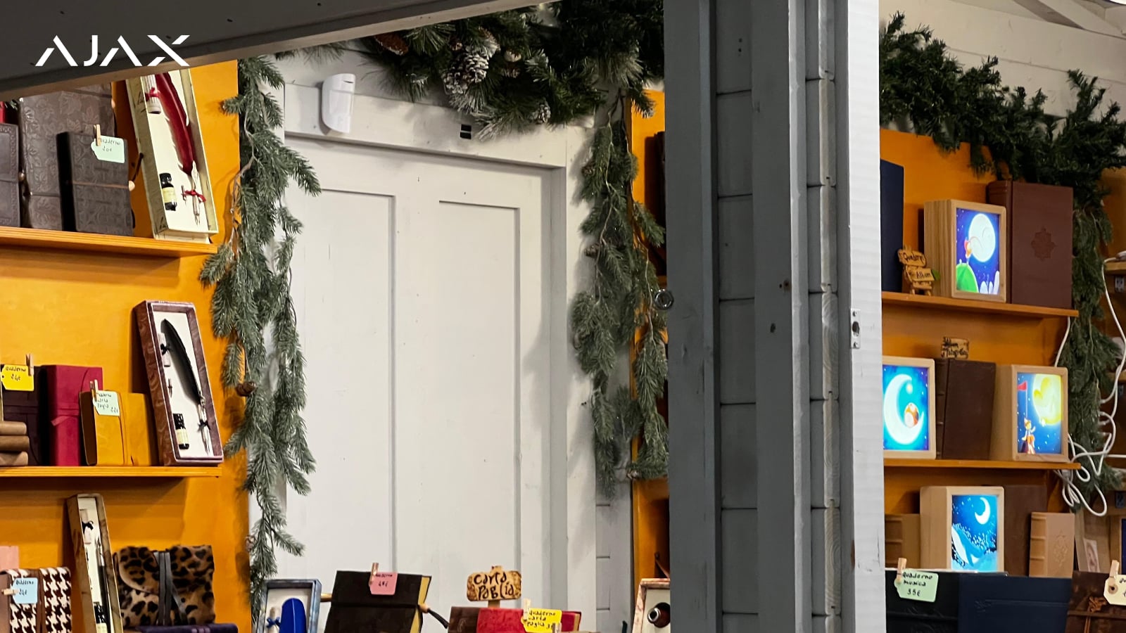 Ajax motion detector blends into the stall interior