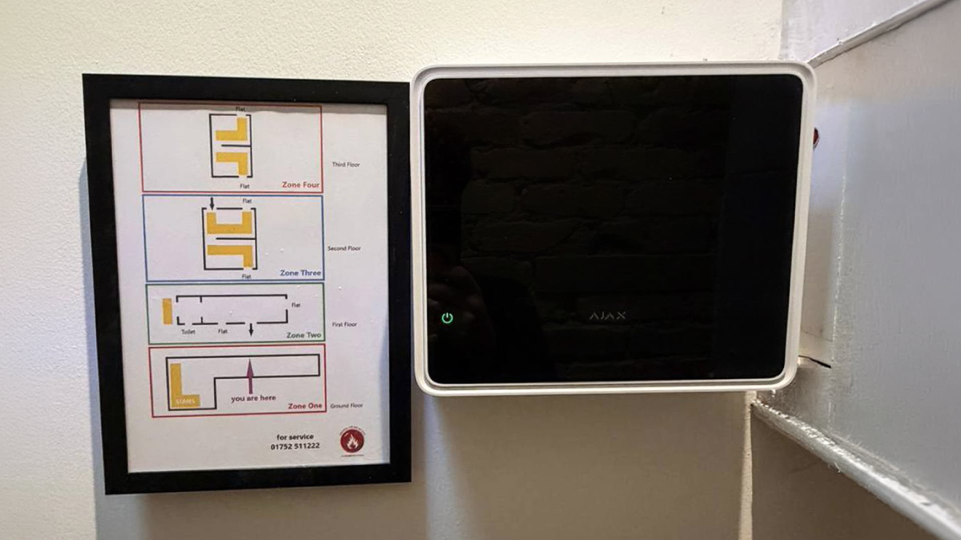 Ajax CIE geeft de systeemstatus weer
