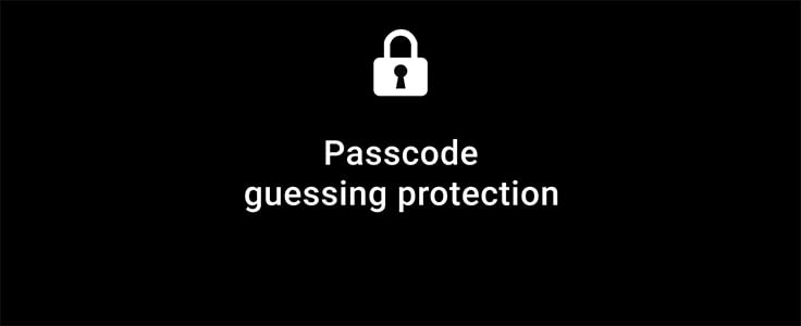 Protection against code guessing