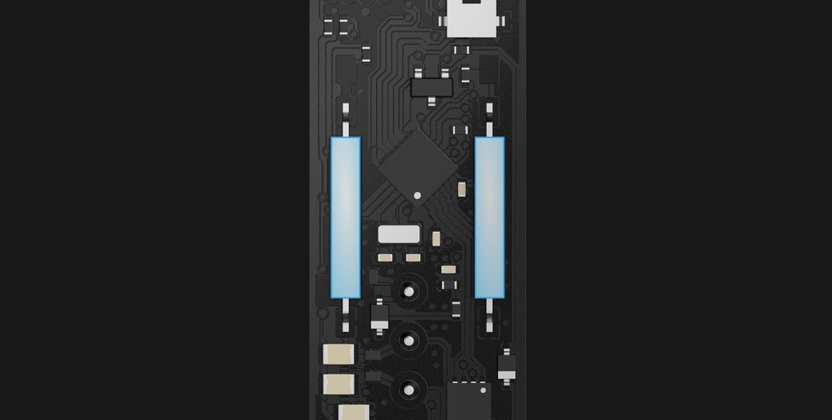 Two reed switches