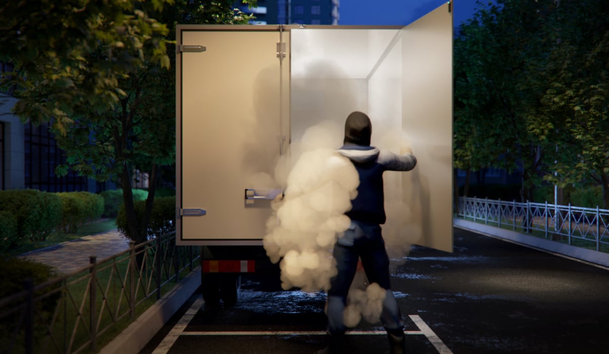 Security smoke cannon