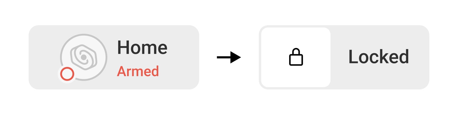 A lock responds to system events