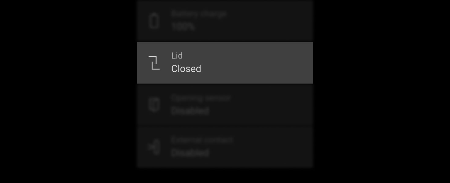 Tamper alarm on dismantling or detachment