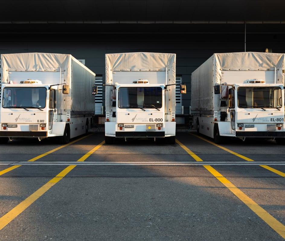 Im Anhänger oder LKW