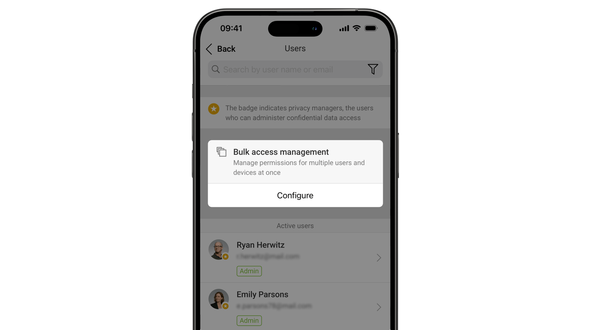 Bulk access management